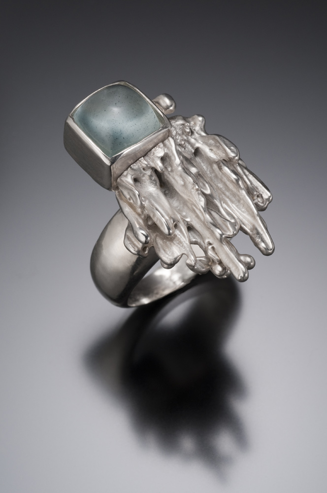 Broomcast Ring with Aquamarine